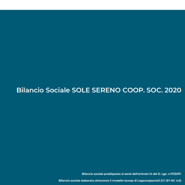 Bilancio Sociale Sole Sereno 2020