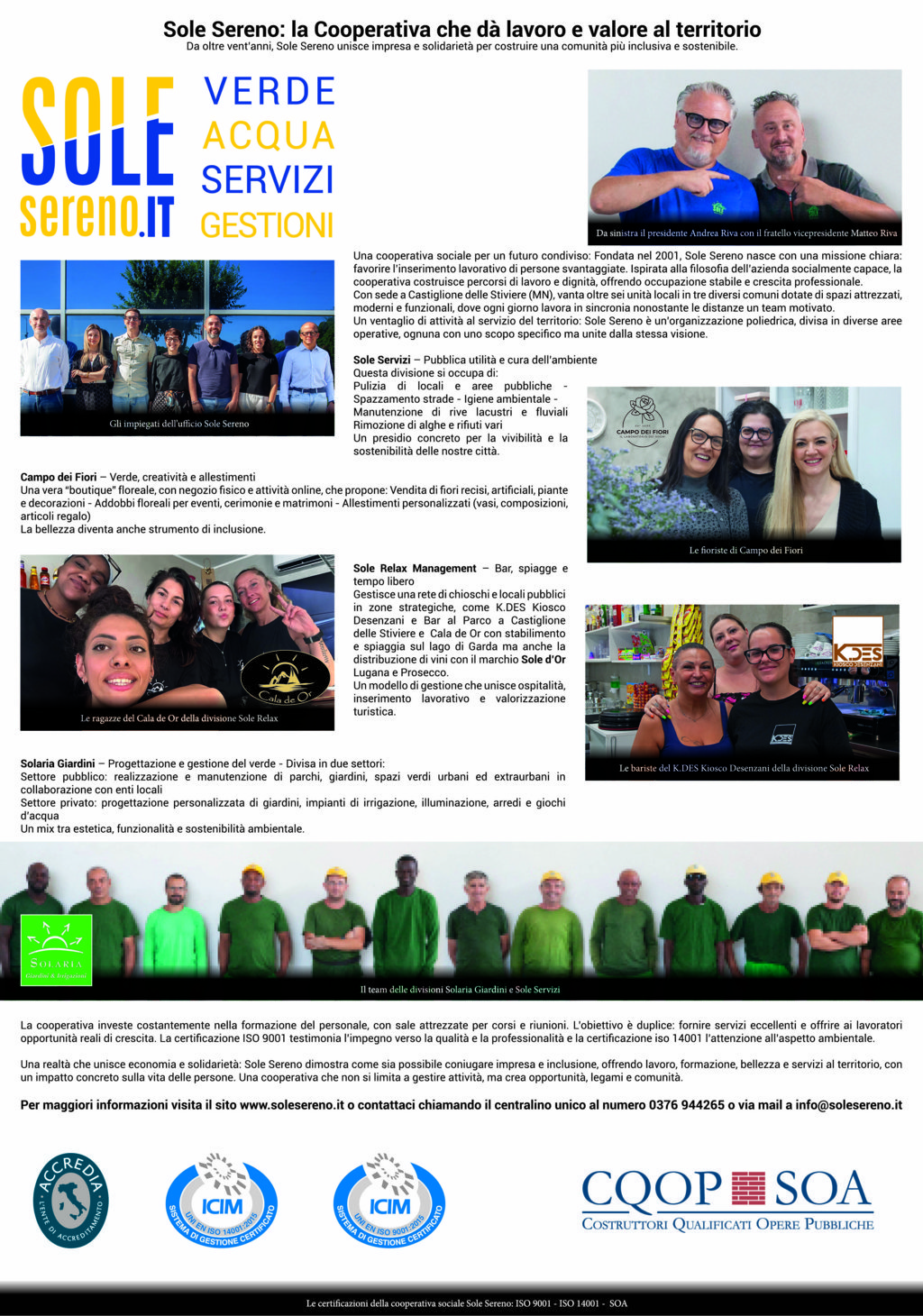 Sole Sereno - la Cooperativa di Castiglione delle Stiviere (MN)